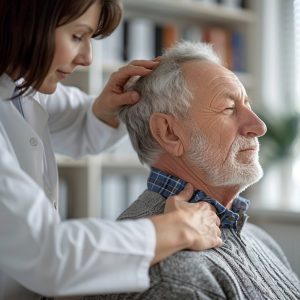 chiropractor wonthaggi doing adjustments for senior patient